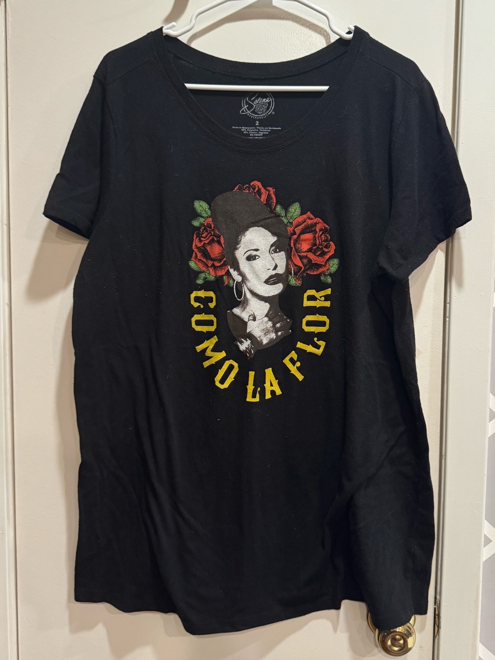 torrid Black 'Como La Flor' Graphic Tee with Red Roses